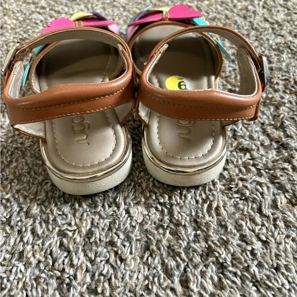 Sugar Pink and Yellow Butterfly Sandals - Picture 2 of 8